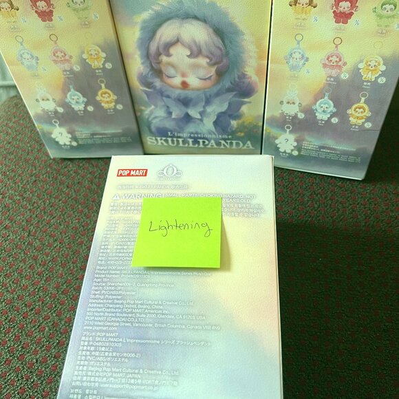 Authentic Popmart SKULLPANDA L’impressionnisme Series Plush - LIGHTENING - Picture 4 of 4